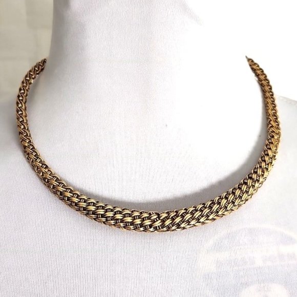 Nine West Jewelry - Nine West Gold-Toned Woven Open Cuff Choker Necklace